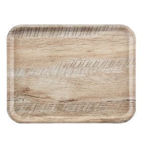 Plateau bois compresse marron 24x35 cm Madeira Cambro