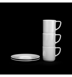 Sous-tasse à expresso rond blanc mélamine Ø 11,5 cm Prestige Platex