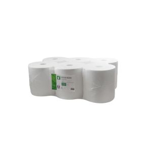 Essuie-mains blanc ouate de cellulose Ø 19 cm 150 m Softclean (6 pièces)