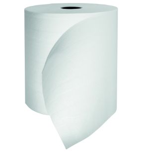 Essuie-mains blanc ouate de cellulose 165 m (6 pièces)