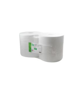 Bobine papier hygiénique blanc ouate de cellulose 350 m Softclean (6 pièces)