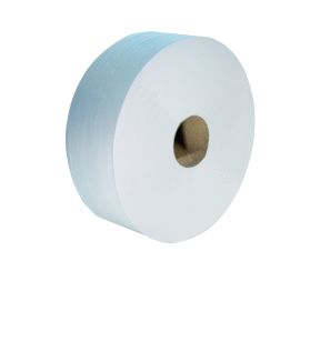 Bobine papier hygiénique blanc ouate de cellulose 350 m (6 pièces)