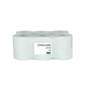 Bobine papier hygiénique blanc ouate de cellulose Ø 19 cm (12 pièces)