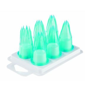 Doos van 6 gekartelde spuitkoppen plastic Ø 3.5 6 (6 eenheden)