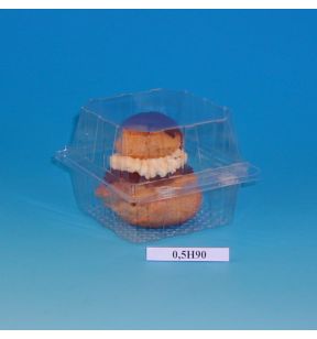Patisseriedoos vierkant doorzichtig 138x120x90 mm Alphaform (405 eenheden)