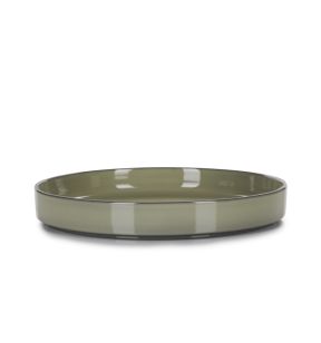 Assiette creuse rond vert porcelaine culinaire Ø 23 cm  Caractère Revol