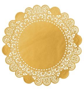 Dentelle or papier Ø 36 cm Duni (100 pièces)