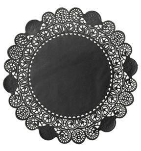 Dentelle noir papier Ø 30 cm Duni (250 pièces)