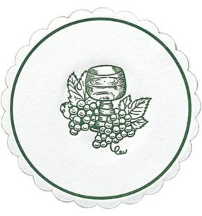 Sous verre vert ouate de cellulose Ø 10 cm Duni (250 pièces)