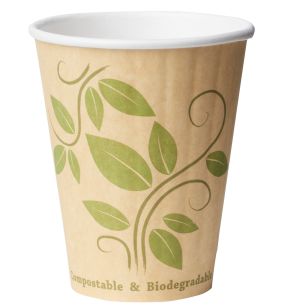 Tasse double paroi beige papier 240 ml Duni (40 pièces)
