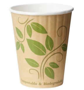 Tasse double paroi beige papier 350 ml Duni (35 pièces)