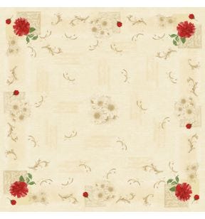 Nappe rouge non tissé 84x84 cm Dunisilk Duni (20 pièces)