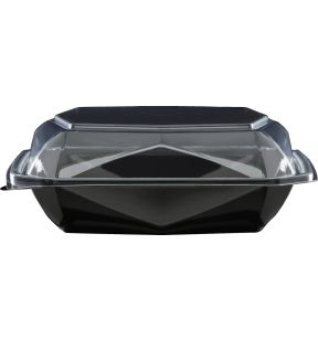 Boîte carré noir 18,5x18,5 cm 62,5 cl Octaview Duni (255 pièces)