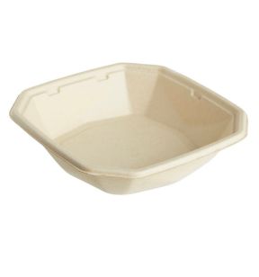 Boîte octogonal marron 18,3x18,3x4,2 cm 65 cl Octabagasse Duni (50 pièces)