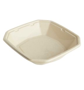 Boîte octogonal marron 22,4x22,4x4,2 cm 100 cl Octabagasse Duni (50 pièces)