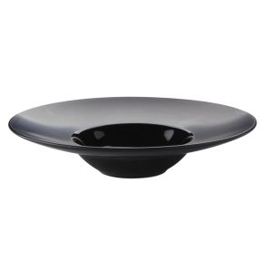 Extra diep bord rond zwart geglazuurd aardewerk Ø 27 Chic & Mat Pro.mundi