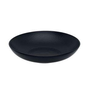 Assiette creuse rond noir grès émaillé Ø 25 cm Modulo Nature Degrenne