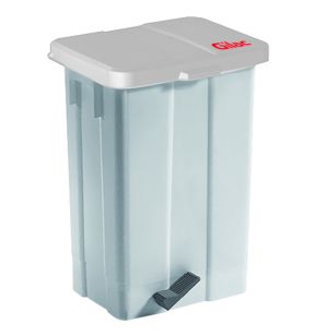 Pedaalemmer plastic 50 L wit Gilac