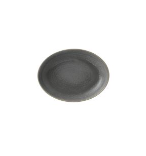 Diep bord ovaal grijs porselein x19.7 Evo Dudson