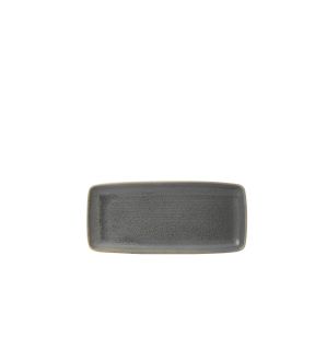Assiette plate rectangulaire gris porcelaine 27,2x12,5 cm Evo Dudson