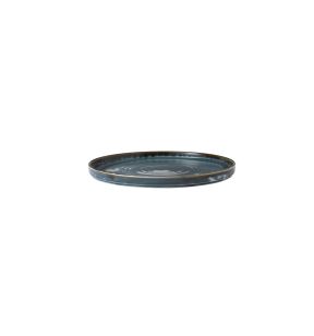 Assiette plate rond bleu porcelaine vitrifiée Ø 21 cm Harvest Dudson