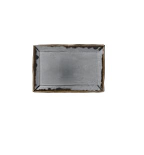 Assiette plate rectangulaire gris porcelaine vitrifiée 28,5x18,7 cm Harvest Dudson