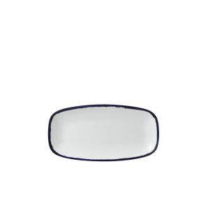 Assiette plate rectangulaire blanc porcelaine vitrifiée 35,5x18,9 cm Harvest Dudson