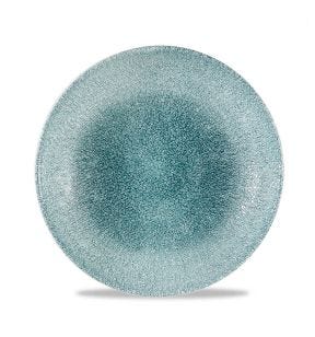 Assiette creuse rond vert porcelaine vitrifiée Ø 24,8 cm Raku Churchill