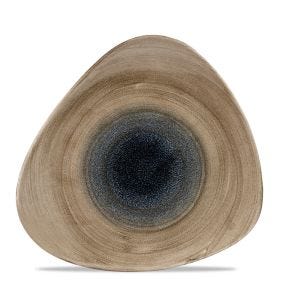 Assiette plate triangulaire aqueous bayou porcelaine vitrifiée 26,5x26,5 cm Stonecast Churchill