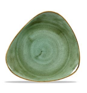 Plat bord driehoekig Samphire verglaasd x26.5 Stonecast Churchill