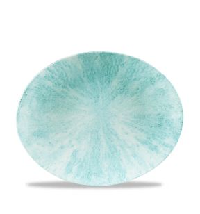 Plat ovale bleu porcelaine vitrifiée 27x22 cm Stone Churchill