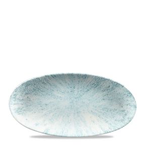 Plat ovale bleu porcelaine vitrifiée 29,9x15 cm Stone Churchill