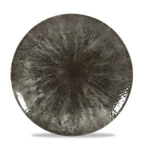 Assiette coupe plate rond noir porcelaine vitrifiée Ø 28,8 cm Stone Churchill