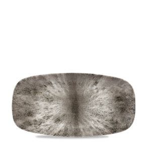 Plat bord rechthoekig zwart verglaasd x15.3 Stone Churchill