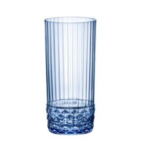 Hoge beker blauw glas 40 cl America 20s Bormioli Rocco