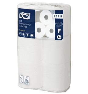 Papier hygiénique blanc ouate de cellulose Tork (6 pièces)