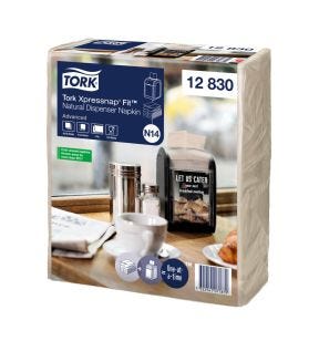 Serviette beige ouate de cellulose 21,3x16,5 cm Tork (720 pièces)