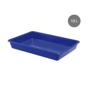 Bak voor vervoer Zonder deksel zwart plastic x38.5 10 L vaste bodem volle wanden Gilac