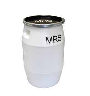 Vat met deksel With cover wit plastic Ø 39.3 54 50 L vaste bodem volle wanden Gilac
