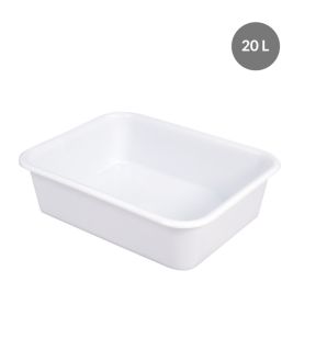Verdeelbak Zonder deksel wit plastic xx14 20 L vaste bodem volle wanden Gilac