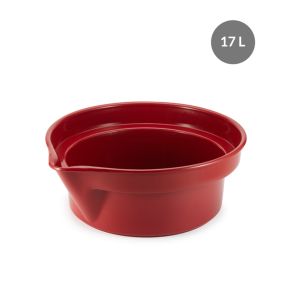 Afzuigemmer Zonder deksel bordeauxrood plastic xx17.5 17 L vaste bodem volle wanden Gilac