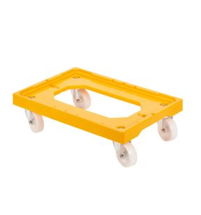 Sokkel met 4 draaiende wieltjes stalen deklaag. plastic xx13.5 250 kg plate_length 41.4 ABS Gilac
