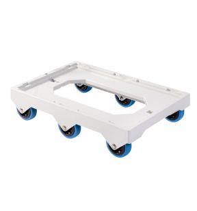 Sokkel 6 stille wielen stalen as plastic xx13.5 250 kg plate_length 41.4 ABS Gilac