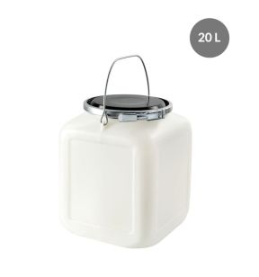 Buikfles With cover wit plastic Ø 5.5 xx35.4 20 L vaste bodem volle wanden Gilac