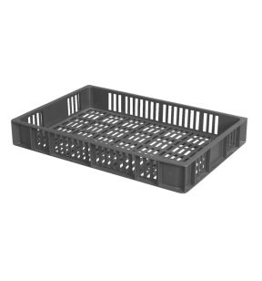 Open box Zonder deksel grijs plastic xx9 15 L geperforeerde bodem geperforeerde wanden Gilac