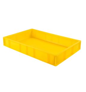 Deegbak Zonder deksel geel plastic xx9 15 L vaste bodem volle wanden Gilac