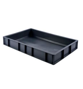Deegbak Zonder deksel grijs plastic xx9 15 L vaste bodem volle wanden Gilac