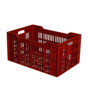 Open box Zonder deksel bordeauxrood plastic xx30 60 L geperforeerde bodem geperforeerde wanden Gilac