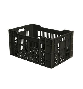 Open box Zonder deksel grijs plastic xx30 60 L geperforeerde bodem geperforeerde wanden Gilac