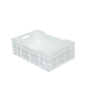 Volle bak Zonder deksel wit plastic xx20 40 L vaste bodem geperforeerde wanden Gilac